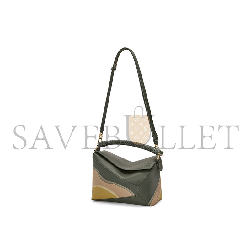 LOEWE SMALL PUZZLE EDGE LANDSCAPE BAG IN NAPPA CALFSKIN A510P60XB0-5686 (24*16.5*10.5cm)